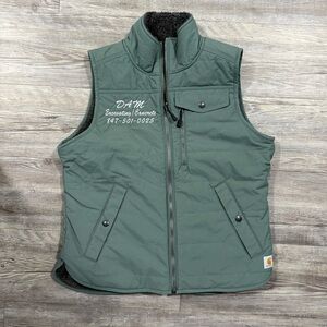 Carhartt Sherpa Lined Utility Vest Green Basil Women’s Small Workwear